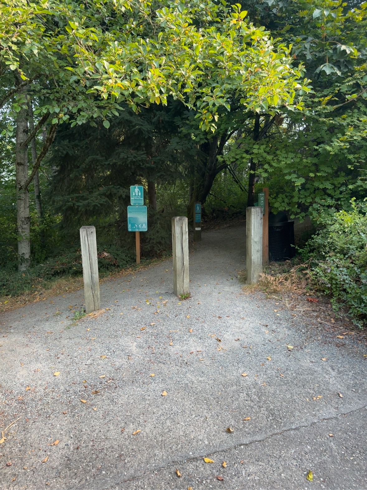 Trailhead into Lewis Creek Park from the neighborhood